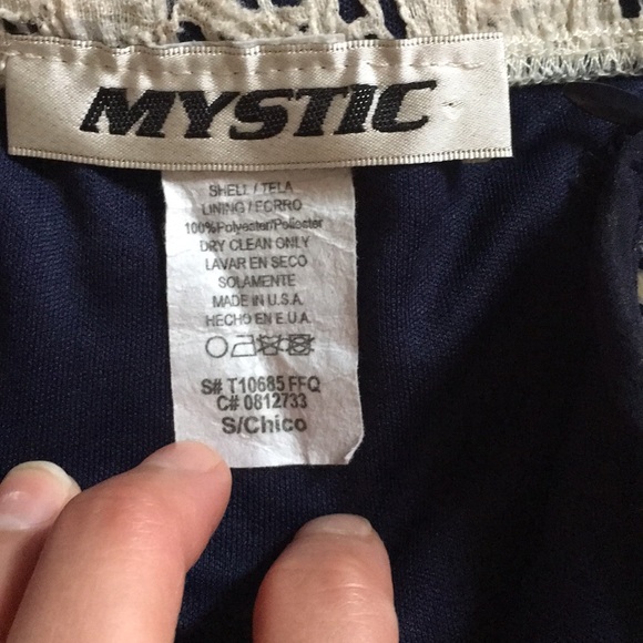 Blue and White Strapless Top - Picture 2 of 2